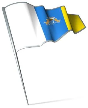 Flag of the Canary Islands Stock Illustration