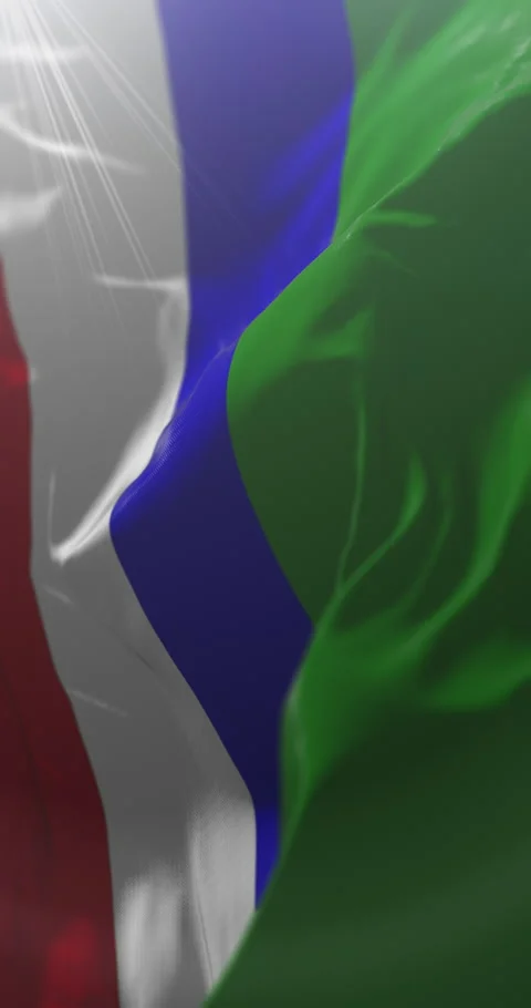 Flag of Canindeyu, Paraguay. Loop. 4K Vertical Stock Footage 315089934