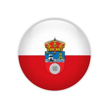 Flag Cantabria button Stock-Illustration