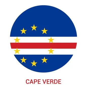 Flag Of Cape Verde, Cape Verde flag, National flag of Cape Verde. circle fl.. Stock Illustration