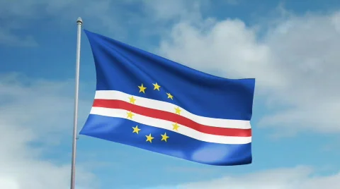 Flag of  Cape Verde 스톡 동영상 435160