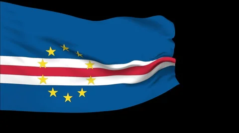 Flag of Cape Verde Stock Footage 1055593