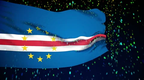Flag of Cape Verde Stock Footage 1055600