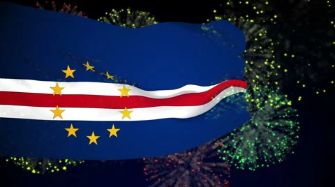 Flag of Cape Verde Stock Footage 1055611