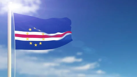 Flag of Cape Verde Stock Footage 1055616