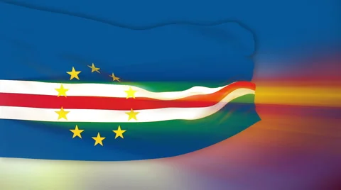 Flag of Cape Verde Stock Footage 1055621