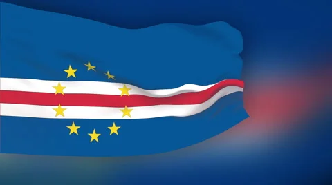 Flag of Cape Verde Stock Footage 1055634