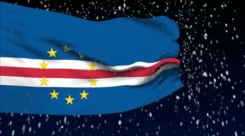 Flag of Cape Verde Stock Footage 1055640