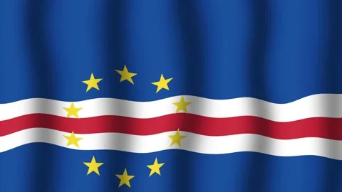 Flag of Cape Verde Stock Footage 175717597