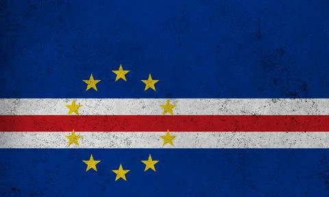 Flag Cape Verde grunge texture Stock Illustration