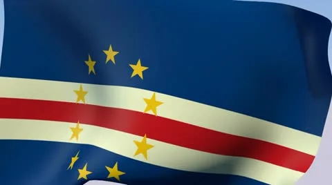 Flag of Cape Verde HD Stock Footage 14073064