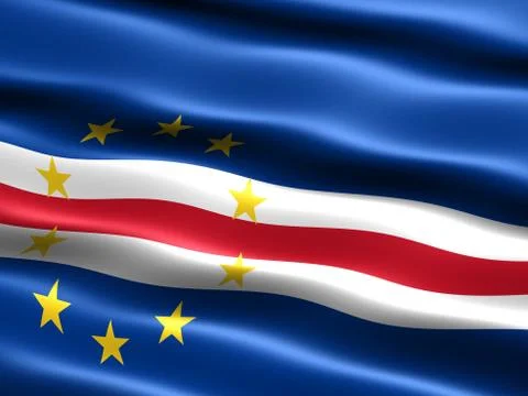 Flag of cape verde Иллюстрация