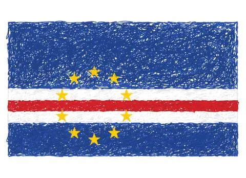 Flag of cape verde Stock Illustration