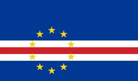 Flag of Cape Verde Stock Illustration