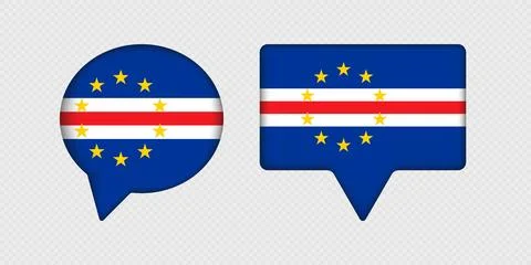 Flag of Cape Verde in speech bubble. Illustrazione stock