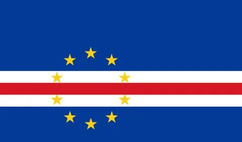 The flag of Cape Verde. Vector illustration. World flag Stock Illustration