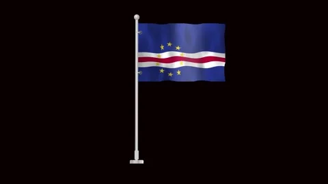 Flag of Cape Verde waving Stock Footage 318784426
