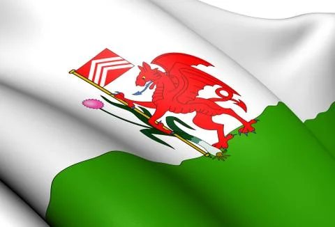 Flag of cardiff Stock Illustration