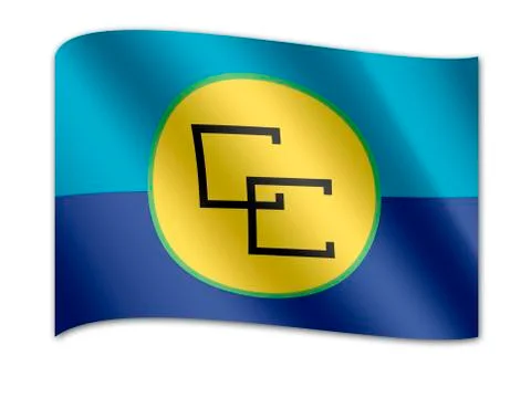 Flag caribbean community Stock Illustration