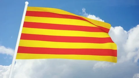 Flag Catalonia 03 Video stock 81700989