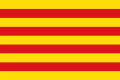 The flag of catalonia Stock Illustration