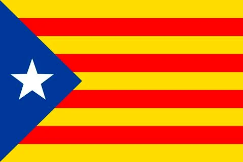 Flag of Catalonia Stock Illustration