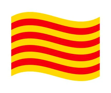 Flag of Catalonia Stock Illustration
