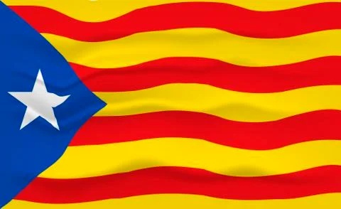 Flag of Catalonia Stock Illustration