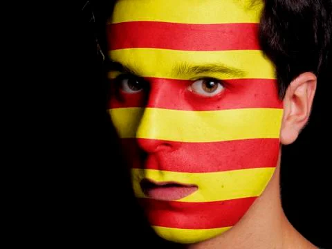 Flag of catalonia Stock Photos