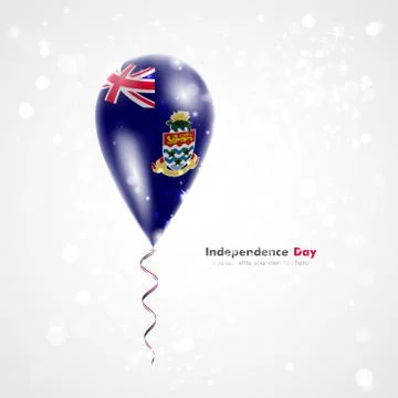 Flag of the Cayman Islands on balloon Stock Illustration