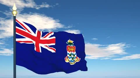 Flag Of Cayman Islands Stock Footage 10742597