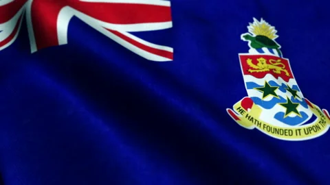 Flag of Cayman Islands - Seamless Looping Video stock 210599240