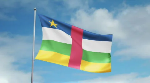 Flag of Central African Republic Video stock 435322