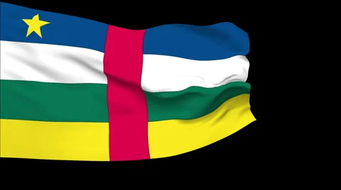 Flag of Central African Republic Stock Footage 1055720
