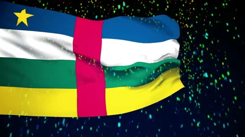 Flag of Central African Republic Stock Footage 1055726