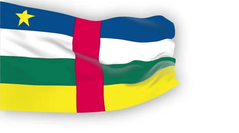 Flag of Central African Republic Stock Footage 1055753