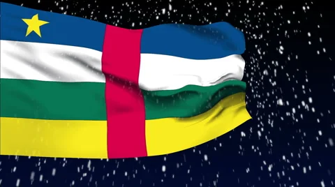 Flag of Central African Republic Stock Footage 1055764