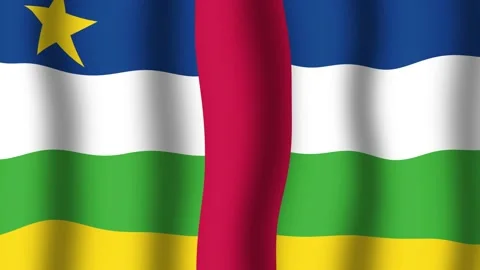 Flag of the Central African Republic Stock Footage 175685609