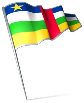 Flag of the Central African Republic Stock Illustration