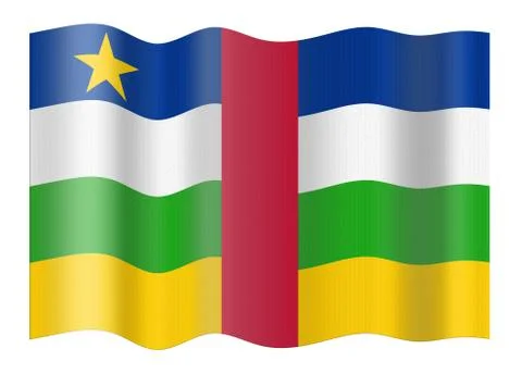 Flag of Central African Republic Stock Illustration