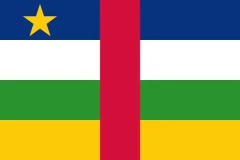 Flag of Central African Republic Stock Illustration