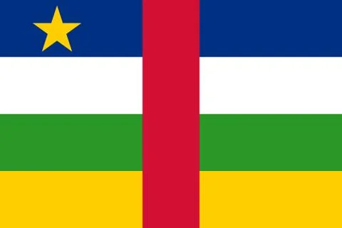 Flag of Central African Republic Stock Illustration