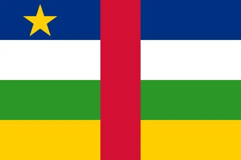 Flag of the Central African Republic Stock Illustration