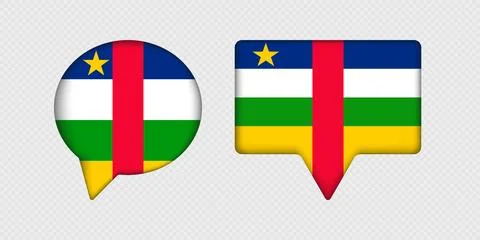 Flag of Central African Republic in speech bubble. Illustrazione stock