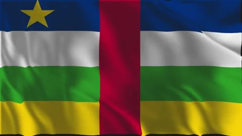 Flag of the Central African Republic waving slowly Stock-Footage 339106016