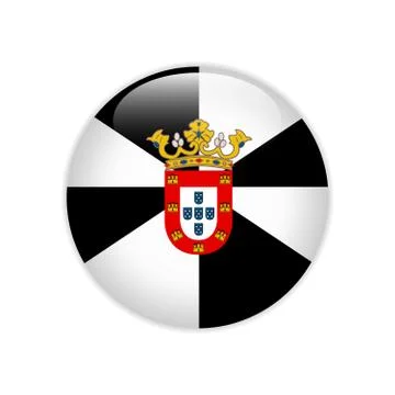 Flag Ceuta on button Stock Illustration
