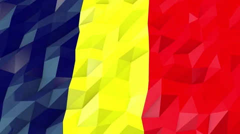Flag of Chad 3D Wallpaper Illustration 스톡 동영상 66415972