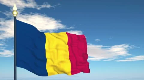 Flag Of Chad Video stock 10732371