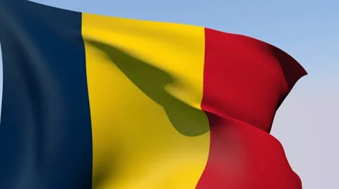 Flag of Chad HD Stock Footage 14108642