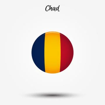 Flag of Chad icon Stock Illustration